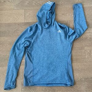 Adidas Men's Heathered Blue Hoodie